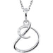 Ladies Natural Diamond Initial D Necklace (I2, G-H) — Sterling Silver
