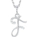 Ladies Natural Diamond Initial F Necklace (I1, G-H) — 14K White Gold