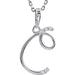 Ladies Natural Diamond Initial C Necklace (I2, G-H) — Sterling Silver