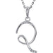 Ladies Natural Diamond Initial Q Necklace (I2, G-H) — Sterling Silver