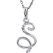 Ladies Natural Diamond Initial S Necklace (I2, G-H) — Sterling Silver