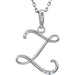 Ladies Natural Diamond Initial Z Necklace (I2, G-H) — Sterling Silver