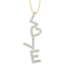 LADIES PENDANT WITH CHAIN 0.20CT ROUND DIAMOND 10K YELLOW GOLD