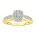 LADIES RING 0.25CT ROUND DIAMOND 10K YELLOW GOLD