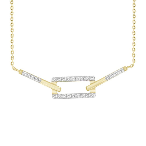 LADIES NECKLACE 0.25CT ROUND DIAMOND 10K YELLOW GOLD