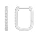 LADIES HOOPS EARRING 0.25CT ROUND DIAMOND 10K WHITE GOLD