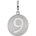 Ladies Natural Diamond Numeral 9 Charm/Pendant (I2, G-H) — Sterling Silver