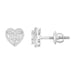 LADIES EARRINGS 0.25CT ROUND/BAGUETTE DIAMOND 10K WHITE GOLD
