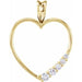 Ladies Natural Diamond Journey Heart Pendant (I1, G-H) — 18K Yellow Gold