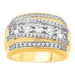 MEN'S BAND 2.00CT ROUND DIAMOND 10K YELLOW GOLD