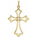Ladies Natural Diamond Cross Pendant (I1, G-H) — 14K Yellow Gold