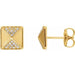 Ladies Natural Diamond Earrings — 14K Yellow Gold