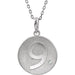 Ladies Natural Diamond Numeral 9 Necklace (I2, G-H) — Sterling Silver