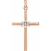 Ladies Natural Diamond Cross Pendant (I1, G-H) — 14K Rose Gold