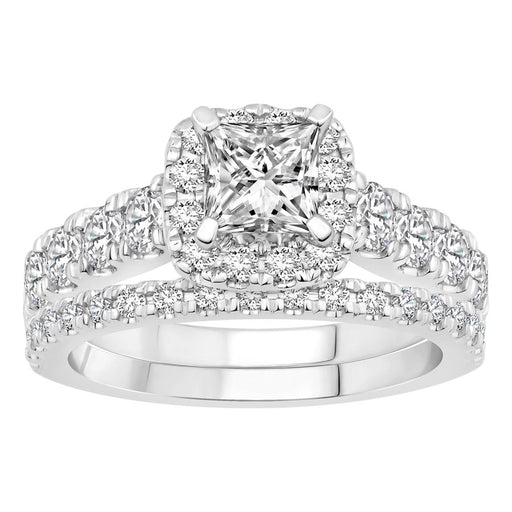 LADIES BRIDAL SET 2.30CT ROUND DIAMOND 14K WHITE GOLD (SI QUALITY) (CENTER STONE 0.75CT ROUND DIAMOND)