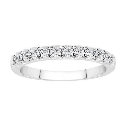LADIES BAND 0.50CT ROUND DIAMOND 14K WHITE GOLD