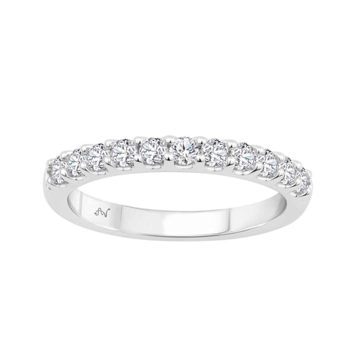 LADIES BAND 0.50CT ROUND DIAMOND 14K WHITE GOLD