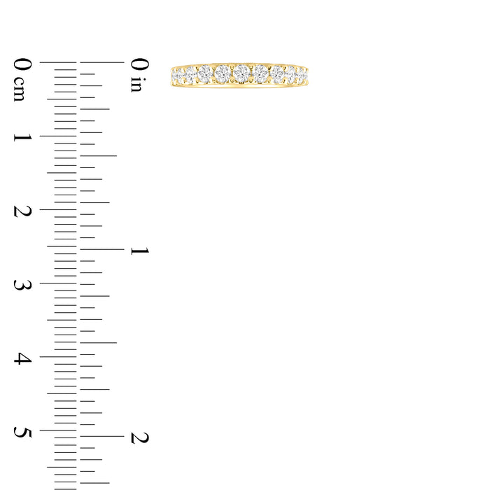 LADIES BAND 1.00CT ROUND DIAMOND 14K YELLOW GOLD