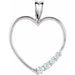 Ladies Natural Diamond Journey Heart Pendant (I1, G-H) — 18K White Gold