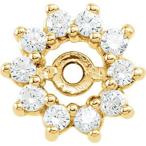 Ladies Diamond Earring Jackets — 14K Yellow Gold