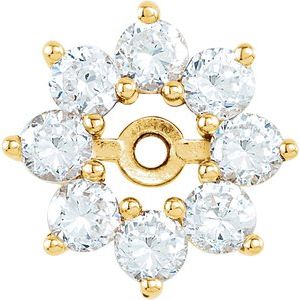 Ladies Natural Diamond Earring Jackets — 14K Yellow Gold