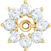 Ladies Natural Diamond Earring Jackets — 14K Yellow Gold