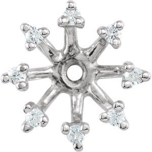 Ladies Natural Diamond Earring Jackets — 14K White Gold