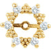 Ladies Natural Diamond Earring Jackets with 6 mm ID — 14K Yellow Gold
