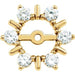 Ladies Natural Diamond Earring Jackets with 6 mm ID — 14K Yellow Gold