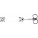 Ladies Natural Diamond Youth Earrings (I2, G-H) — 14K White Gold