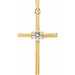 Ladies Natural Diamond Cross Pendant (I1, G-H) — 14K Yellow Gold