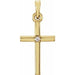 Ladies Natural Diamond Cross Pendant (I1, G-H) — 14K Yellow Gold