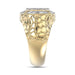 MEN'S RING 1.00CT ROUND/BAGUETTE DIAMOND 10K YELLOW GOLD