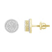 LADIES EARRINGS 0.33CT ROUND DIAMOND 10K YELLOW GOLD