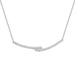 LADIES NECKLACE 0.20CT ROUND DIAMOND 10K WHITE GOLD
