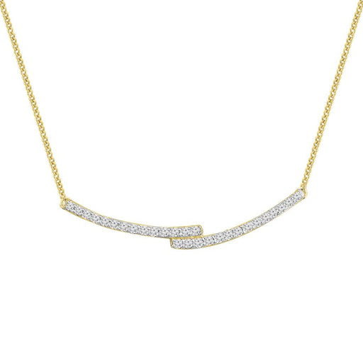LADIES NECKLACE 0.20CT ROUND DIAMOND 10K YELLOW GOLD