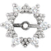 Ladies Natural Diamond Earring Jackets with 6 mm ID — 14K White Gold