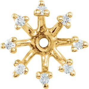 Ladies Natural Diamond Earring Jackets — 14K Yellow Gold