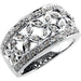 Ladies Natural Diamond Floral Etruscan-Style Ring (I1, H+) — 14K White Gold