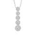 LADIES PENDANT WITH CHAIN 0.50CT ROUND DIAMOND 10K WHITE GOLD