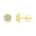 LADIES STUD EARRINGS 0.16CT ROUND DIAMOND 10K YELLOW GOLD
