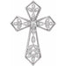 Ladies Natural Diamond Cross Pendant (I1, H+) — 14K White Gold