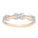 LADIES BAND 0.10CT ROUND DIAMOND 10K ROSE GOLD