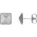 Ladies Natural Diamond Earrings — 14K White Gold