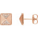 Ladies Natural Diamond Earrings — 14K Rose Gold