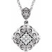Ladies Natural Diamond Necklace (I1, G-H) — 14K White Gold