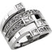 Ladies Natural Diamond Right Hand Ring (I1, G-H) — 14K White Gold