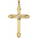 Ladies Natural Diamond Cross Pendant (Si1, G-H) — 14K Yellow Gold