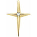 Ladies Natural Diamond Cross Pendant (Si1, G-H) — 14K Yellow Gold