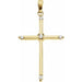 Ladies Natural Diamond Cross Pendant (Si1, G-H) — 14K White Gold